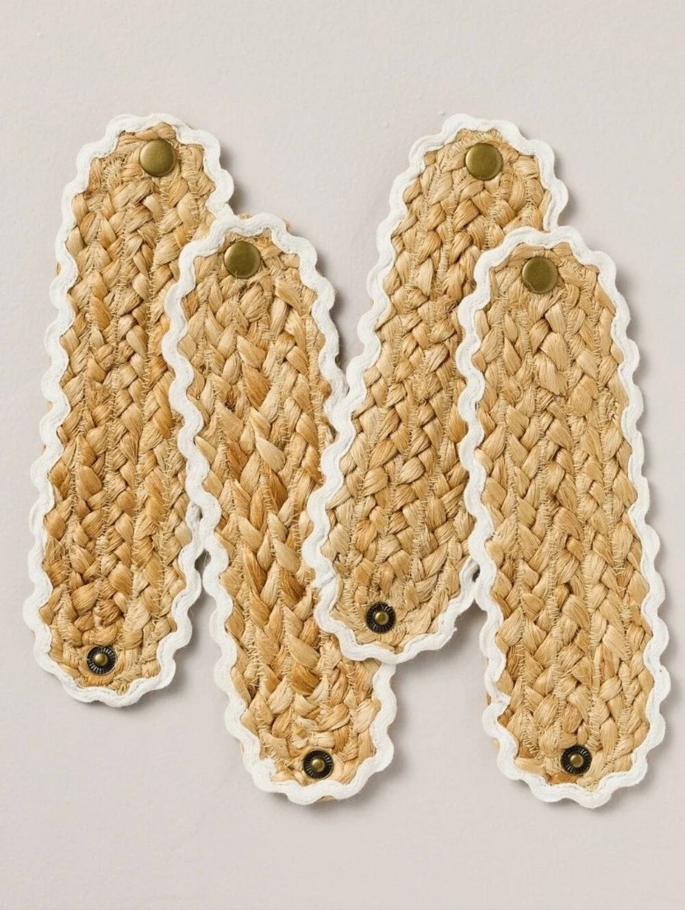 Set Of 4 Woven Natural Jute Napkin Rings Hearth & Hand